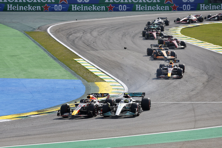 Lewis Hamilton und Max Verstappen