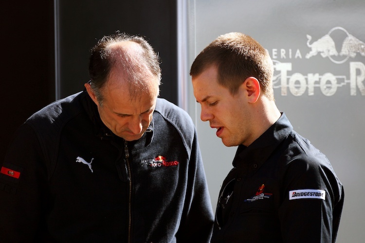 Franz Tost mit Sebastian Vettel