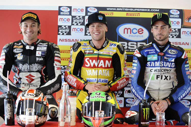 Joshua Brookes, Michael Laverty und John Hopkins (v.l.)