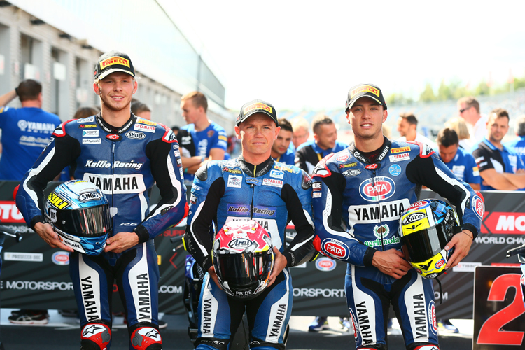 Starke Yamaha-Piloten: Niki Tuuli, Sheridan Morais und Federico Caricasulo (v.l.)