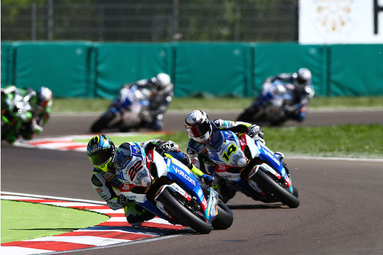 Alex Lowes (22) und Randy de Puniet (14) geizen derzeit mit Lob an Team und Motorrad 