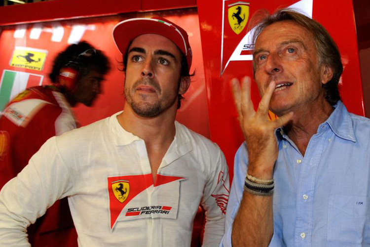 Fernando Alonso mit Ferrari-Chef Luca Montezemolo