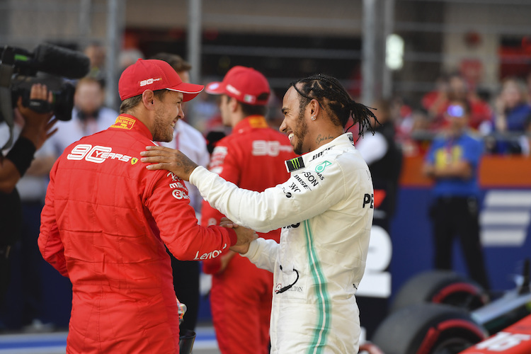 Sebastian Vettel und Lewis Hamilton