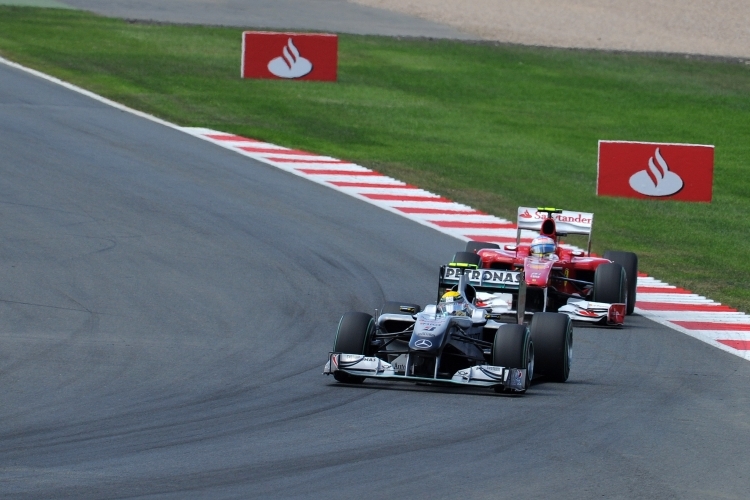 Nico Rosberg stand das gesamte Rennen unter Druck von hinten