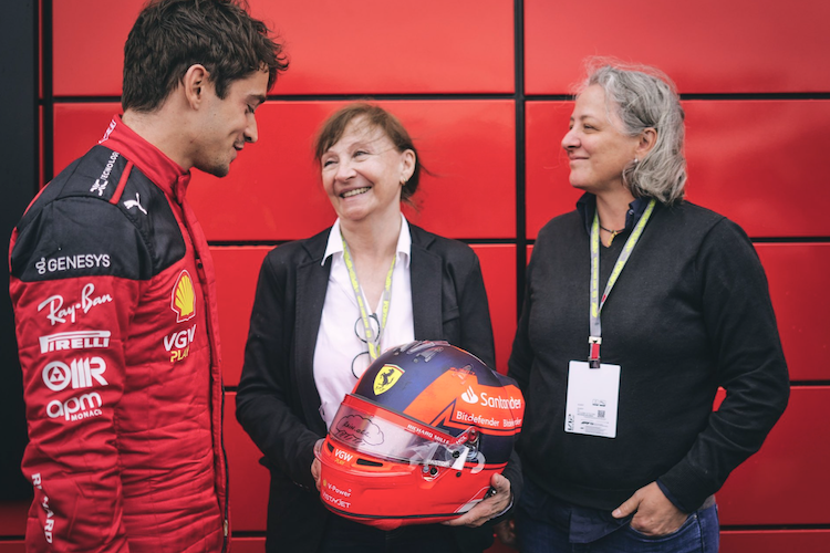 Charles Leclerc mit Joann und Melanie Villeneuve