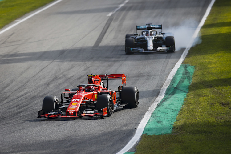 Charles Leclerc und Lewis Hamilton