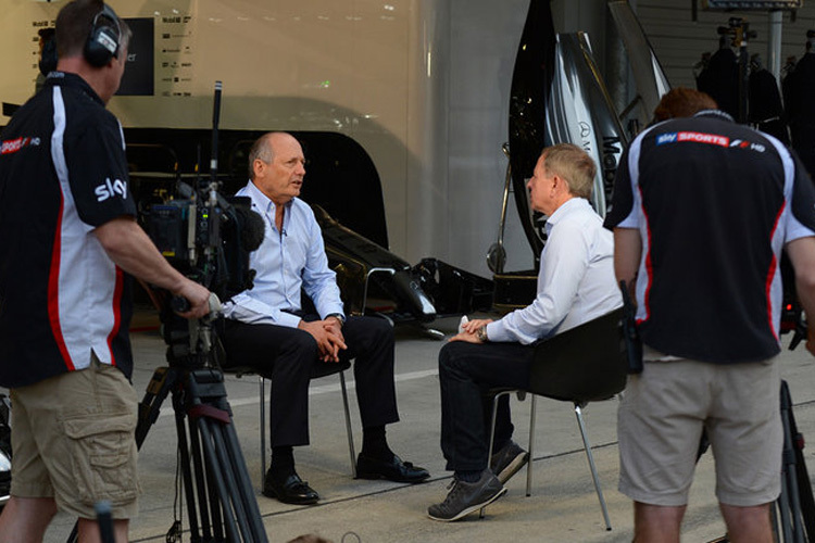 Ron Dennis im Gespräch mit Martin Brundle