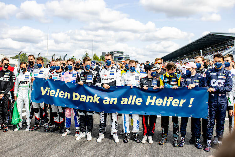 Die DTM bedankte sich bei den Helfern 