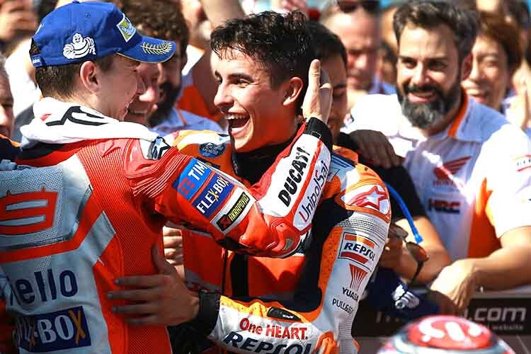 Jorge Lorenzo und Marc Márquez: beste Freunde