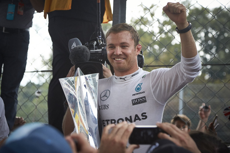 Nico Rosberg nach seinem Sieg in Monza