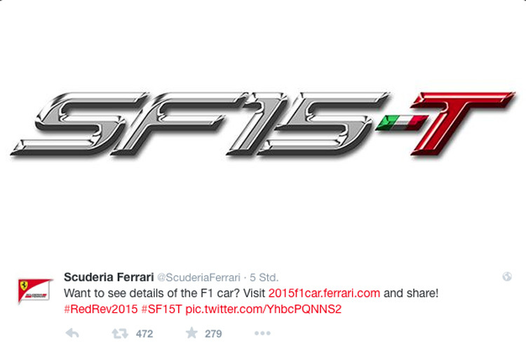 Die Typenbezeichnung des neuen Formel-1-Ferrari von Sebastian Vettel und Kimi Räikkönen