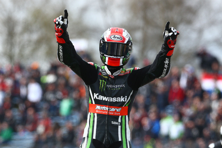 Jonathan Rea kam in Assen aus dem Feiern nicht mehr heraus