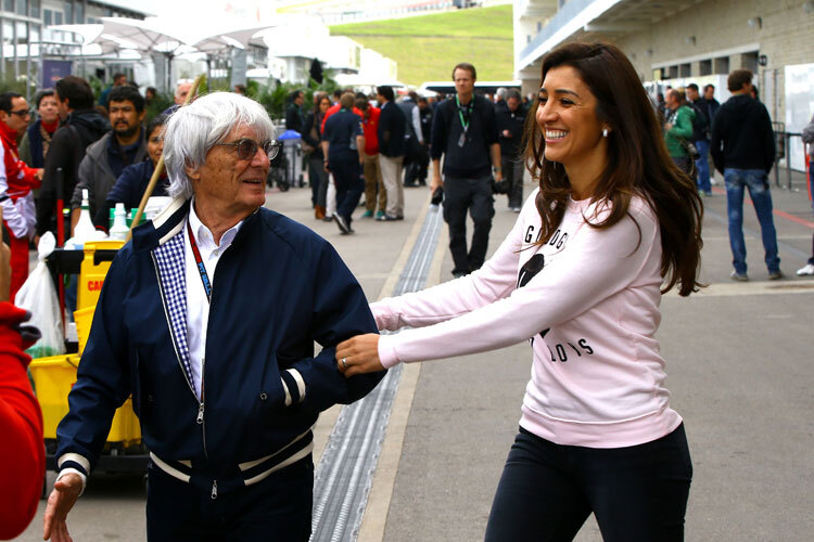 Hiergeblieben: Fabiana Ecclestone hat ihren Bernie gut im Griff