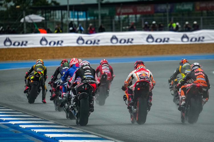 In Buriram absolvierten die MotoGP-Stars in diesem Jahr ein Regenrennen