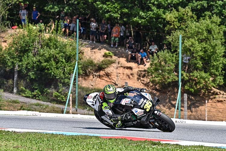 Cal Crutchlow in Brünn: Die Fans standen teilweise nur einen Steinwurf entfernt