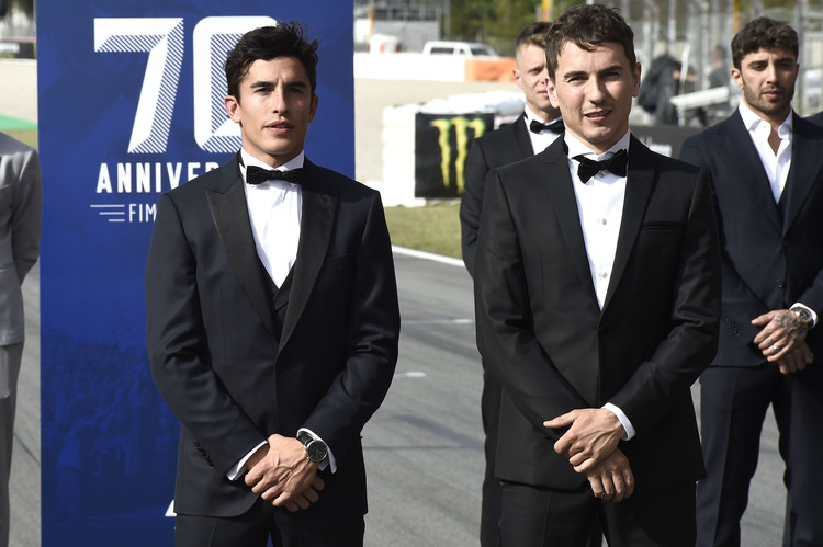 Jorge Lorenzo (rechts) hat eine Menge lobende Worte für Weltmeister Marc Márquez übrig