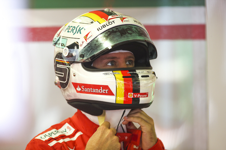 Sebastian Vettel mit seinem neuen Helm