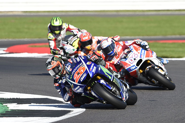 Maverick Viñales musste sich in Silverstone nur Dovizioso geschlagen geben