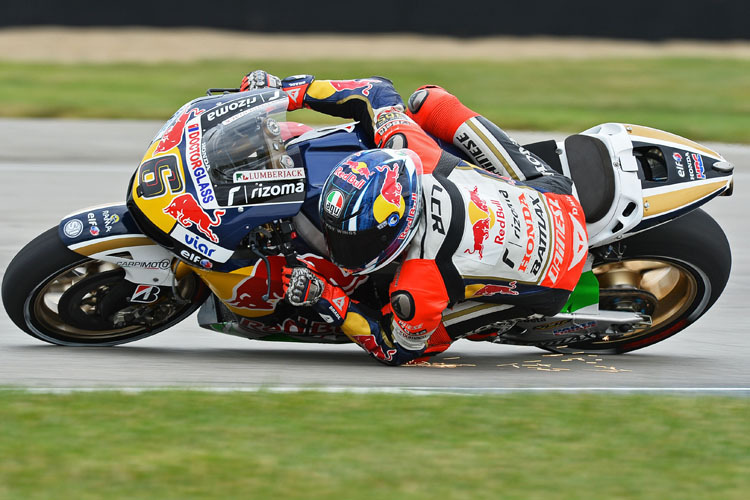 Stefan Bradl in Indy: HInten sprühen die Funken