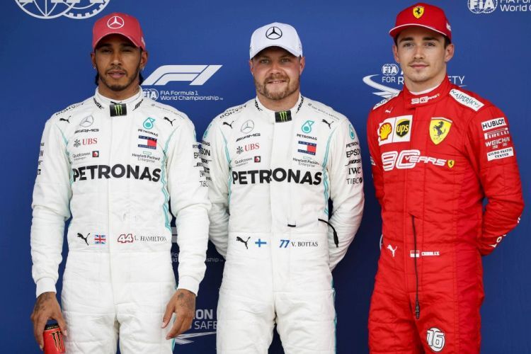 Lewis Hamilton, Valtteri Bottas & Charles Leclerc