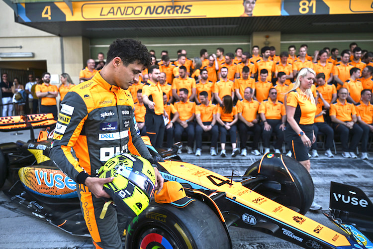 Lando Norris 2023 vor dem Abu Dhabi-GP