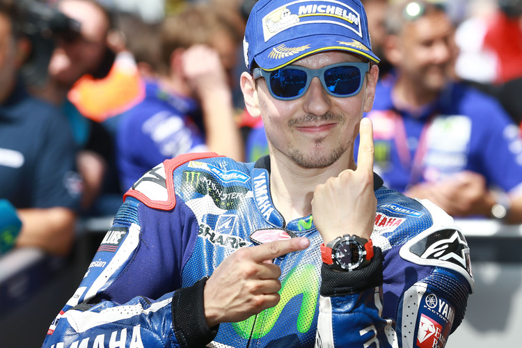 Jorge Lorenzo im Parc Fermé nach Platz in im Quali