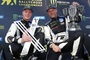 Johan Kristoffersson (li.) mit Petter Solberg feiert zehntem Saisonsieg