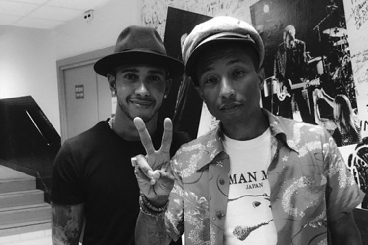 Auf Twitter liess Lewis Hamilton seine Fans wissen, dass er mit Pharrell Williams unterwegs war