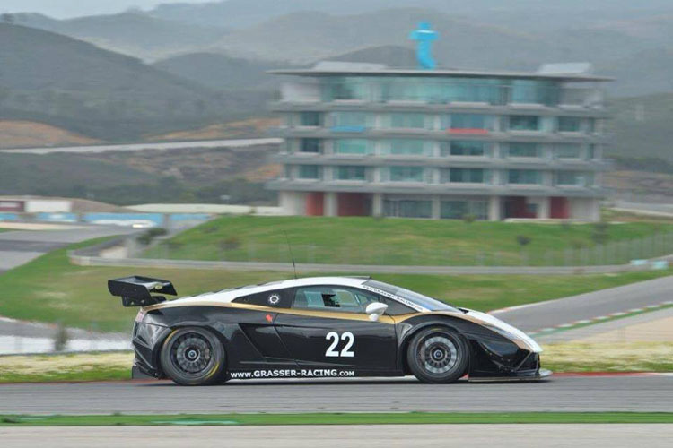 Grasser-Lamborghini beim Test in Portimão