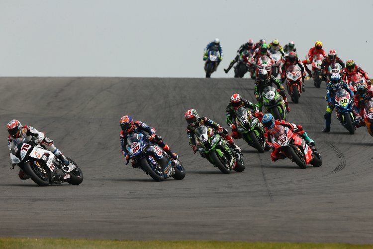 Die SBK-Rennen in Donington sind in der Regel sehr spannend 