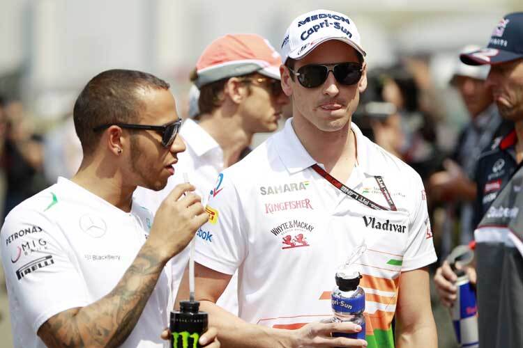 Adrian Sutil und Lewis Hamilton