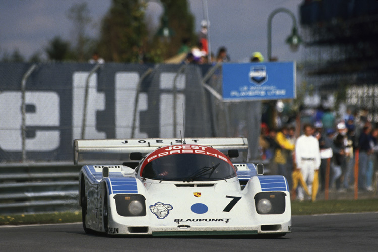 Frank Jelinski und Bob Wollek 1990 im Joest-Porsche 962C in Montreal