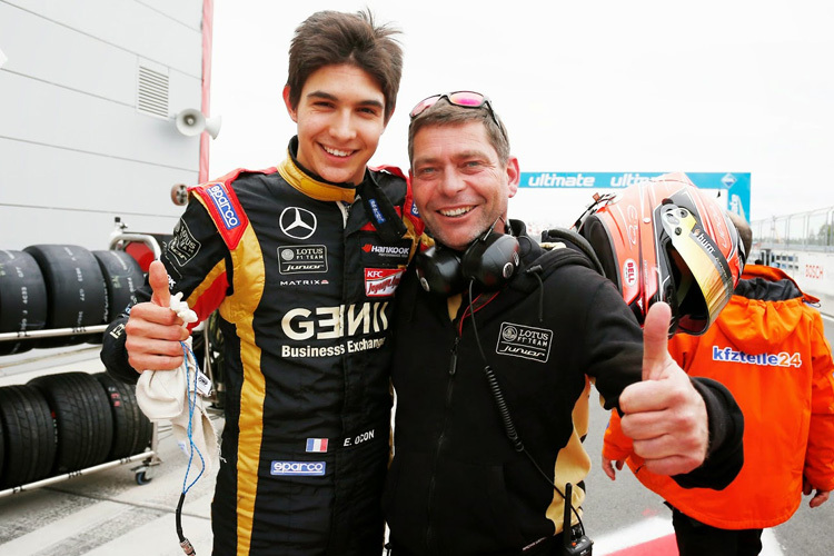 Schon in der Formel 3 fuhr Esteban Ocon mit dem Stern