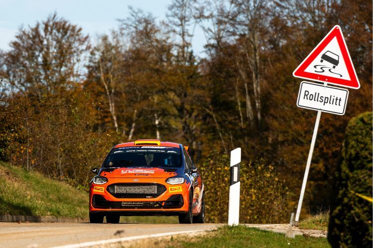 Claire Schönborn im Ford Fiesta bei der Zentral-Europa-Rallye für den Shoot-Out im Frauenförderprogramm qualifiziert