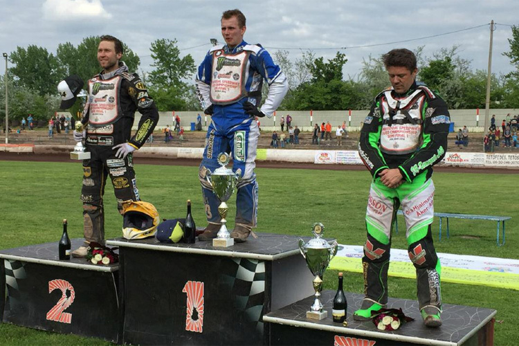 Podium in Debrecen: Martin Smolinski, Eduard Krcmar und Peter Ljung