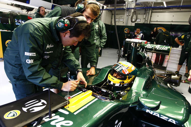 Karun Chandhok als Testfahrer von Caterham