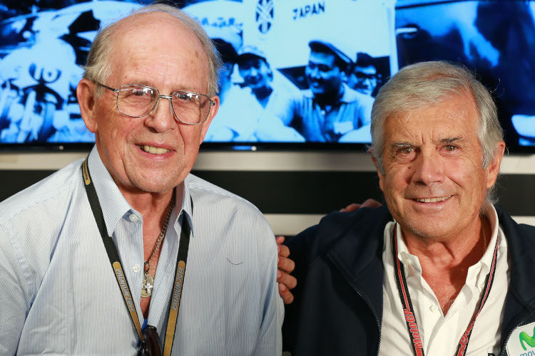 Phil Read und Giacomo Agostini auf einem Archivbild von 2014