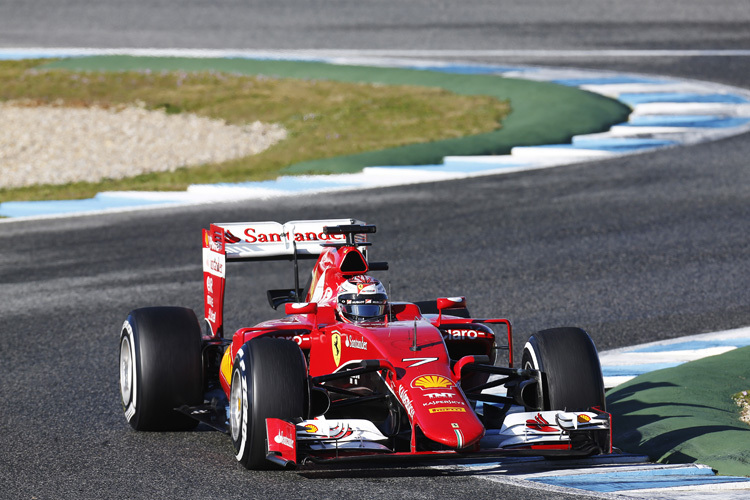 Kimi Räikkönen im Ferrari: Bislang der schnellste Mann