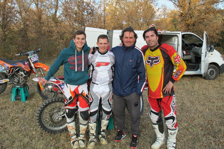 Valentin Guillod, Stefan Bradl, Yves Demaria und LCR-Teamkoordinator Oscar Haro