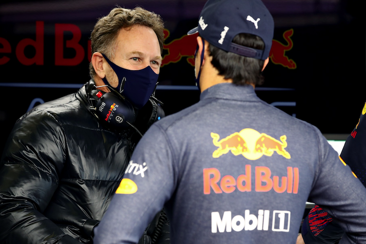 Christian Horner und Sergio Pérez