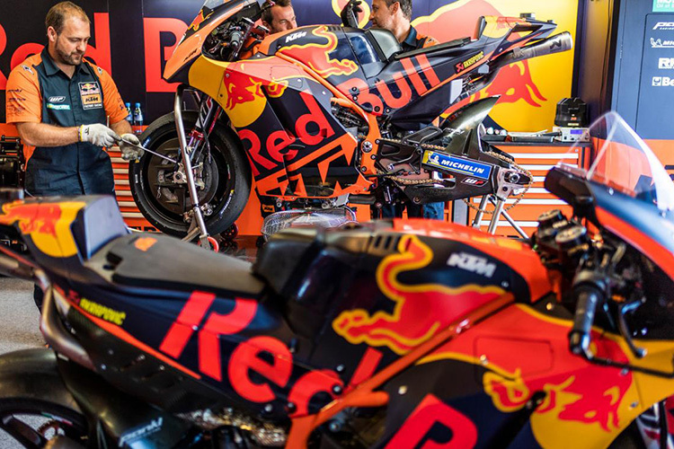 Die Box von Red Bull KTM