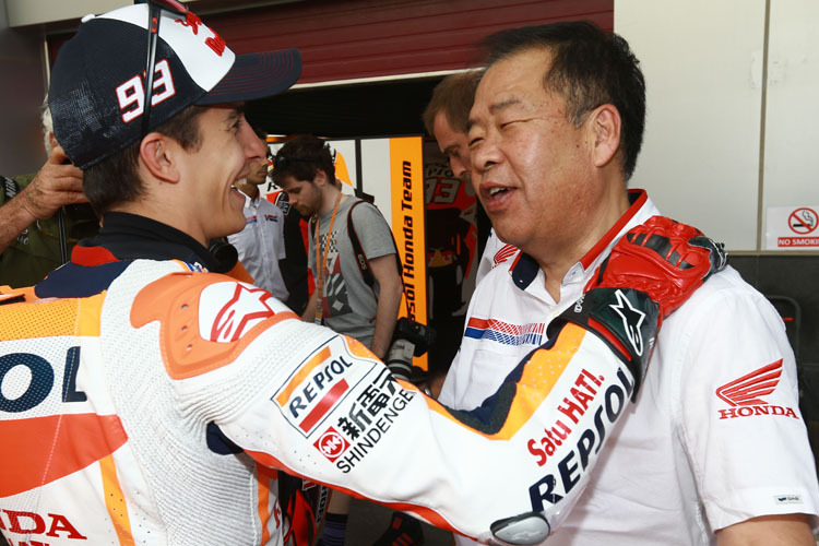 Marc Márquez mit Shuhei Nakamoto