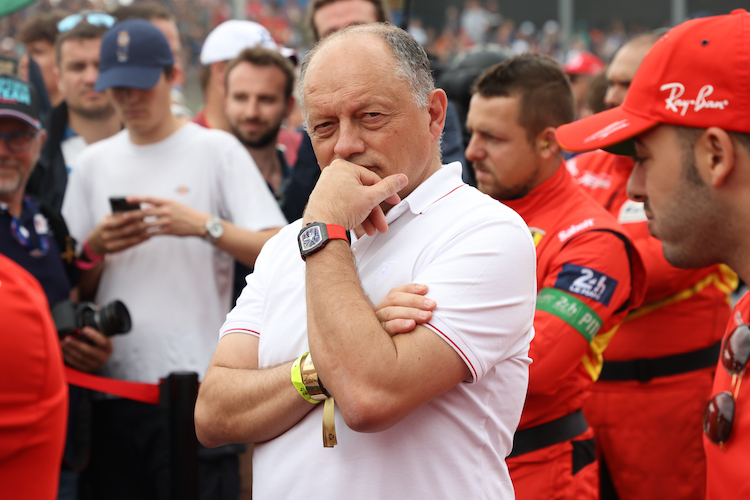 Ferrari-Teamchef Fred Vasseur: «Im zweiten Qualifying-Segment hatten wir nicht viel Zeit, um uns auf eine Reifenwahl festzulegen