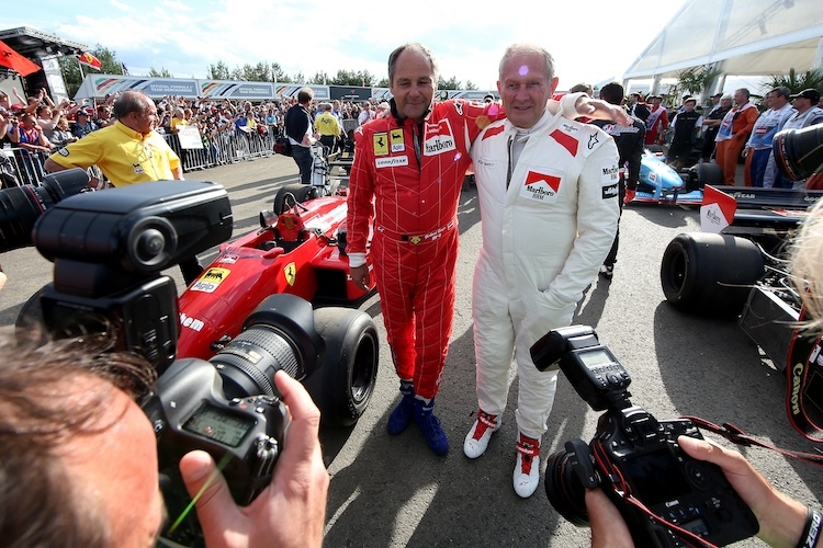 Gerhard Berger und Helmut Marko am Red Bull Ring