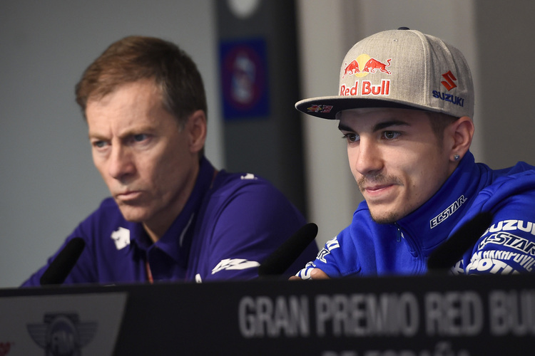 Maverick Vinales neben Yamaha-Rennchef Lin Jarvis