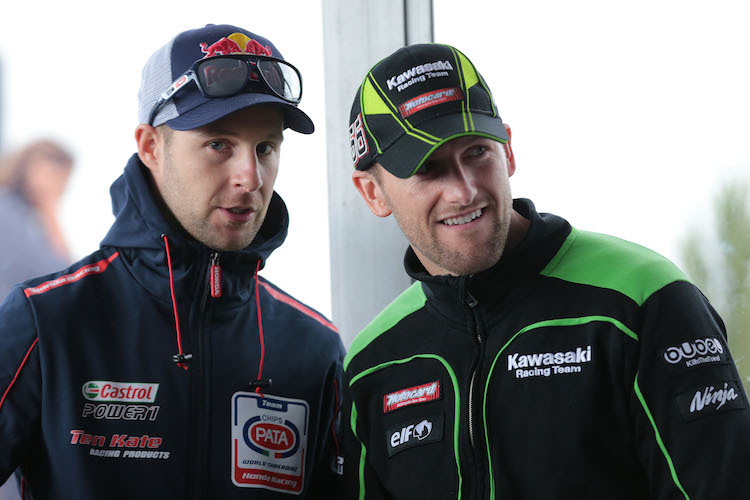 Werden sich Jonathan Rea und Tom Sykes (v.l.) zusammenraufen?