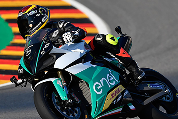 Sandro Cortese fuhr die Energica Ego Corsa auf dem Sachsenring