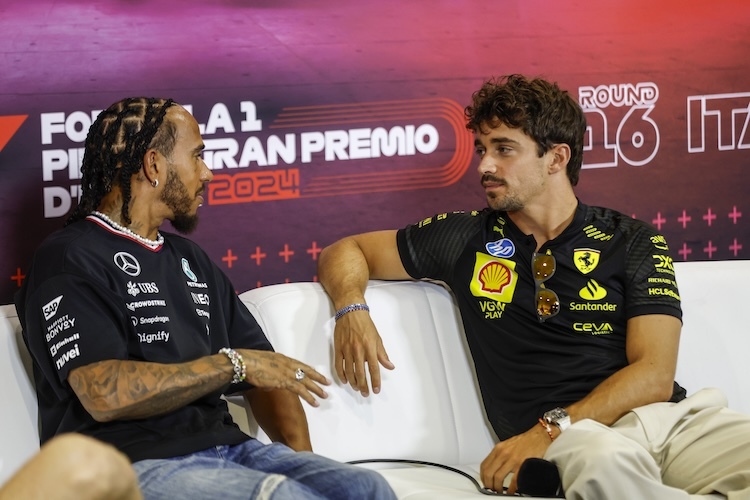 Lewis Hamilton und Charles Leclerc in Monza 2024