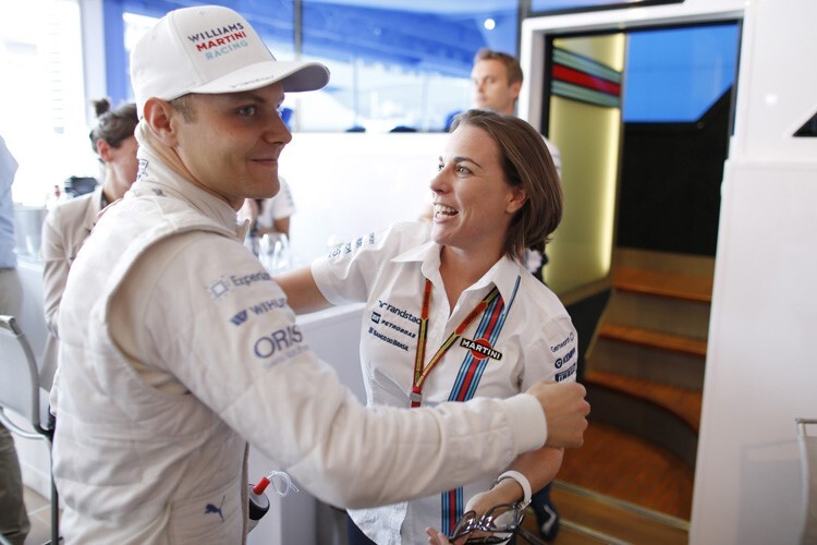 Valtteri Bottas mit Claire Williams