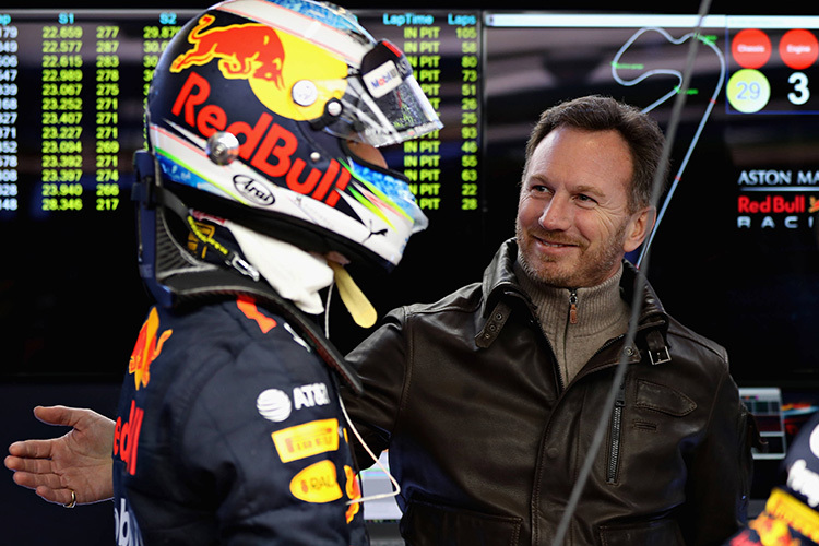 Christian Horner mit Daniel Ricciardo